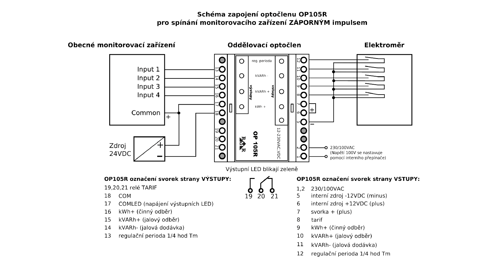 Schéma zapojení OP105R